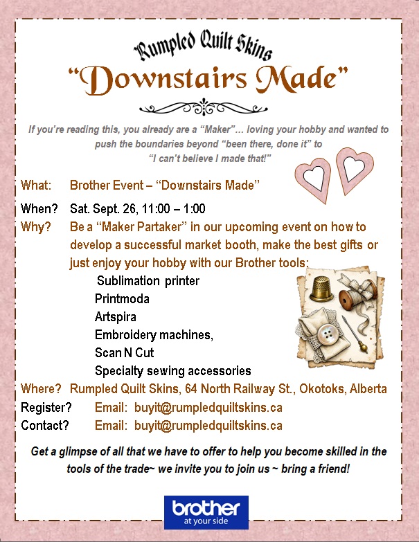 Downstairs Made Itinerary